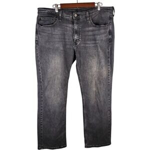 Levis 514 Straight Fit Mens Jeans 38x30 Faded Black Denim WaterLess 514-0722